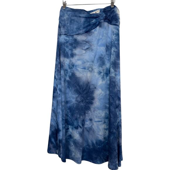 NWT Cato Blue Tie Dye Maxi Skirt with Stretchy waist Size Small - Picture 1 of 7